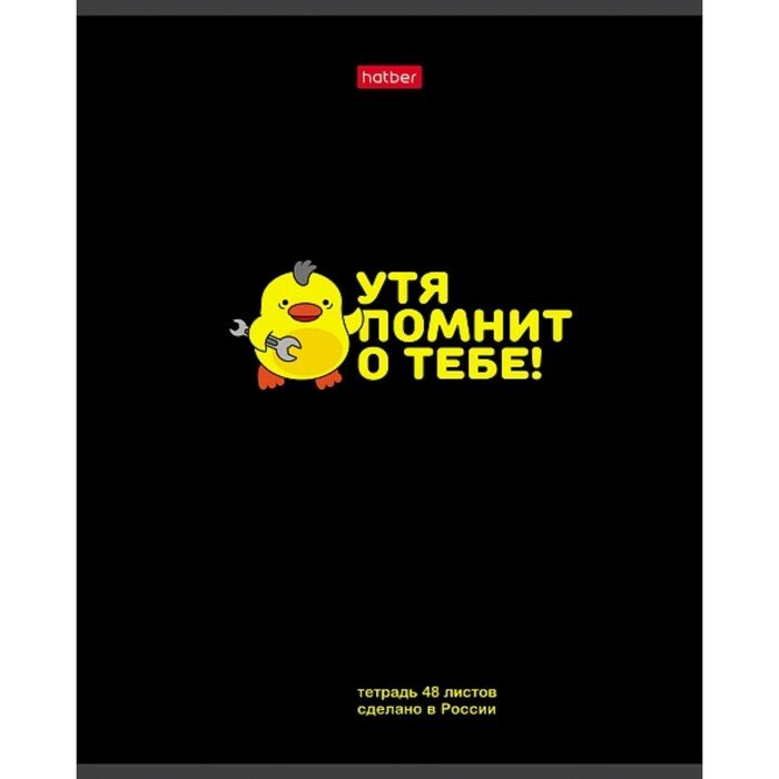 Тетрадь 48 листов в клетку "УтяКря", обложка мелованный картон, выборочный лак, скругленные углы, 5В, Микс