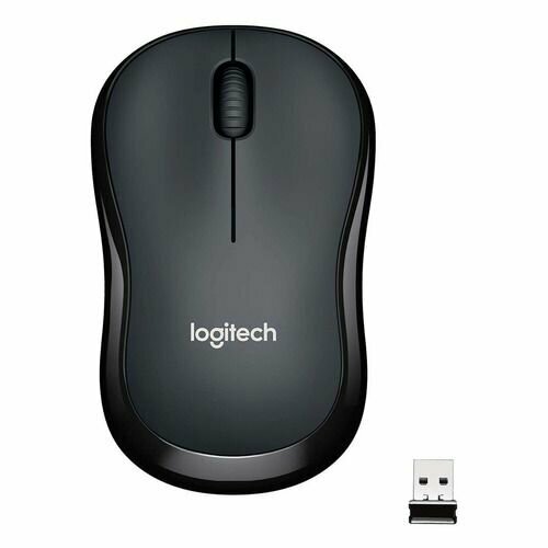 Мышь Logitech Silent M220 оптическая беспроводная USB темно-серый и черный 910-004878 239600₽