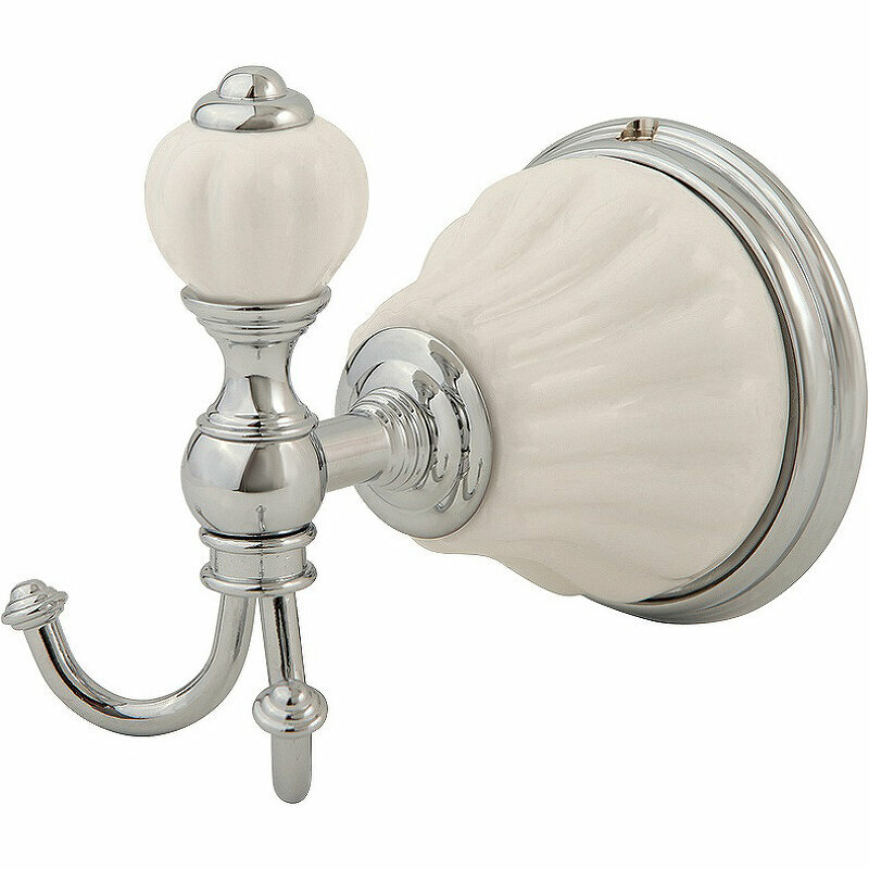 фото Двойной крючок Migliore Olivia 17492 Хром Белый