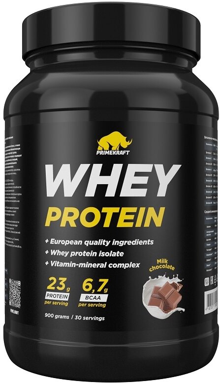 Протеин сывороточный Prime Kraft Whey Банка (900 г) Молочный шоколад