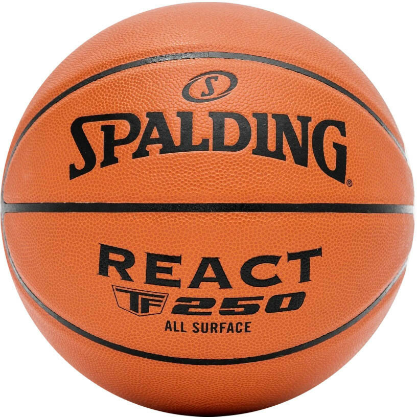 Баскетбольный мяч SPALDING TF-250 React р.5, коричн-черн.