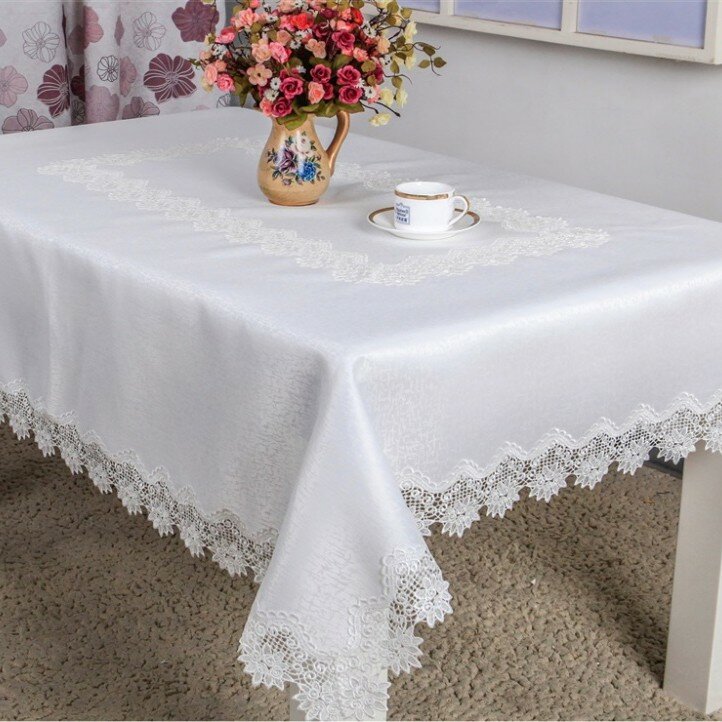 фото Скатерти и салфетки KARVEN Скатерть Denver цвет: белый (160х260 см)