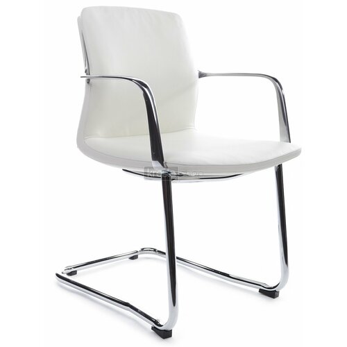 Конференц-кресло Riva Design Chair Plaza-SF FK004-С11 белая кожа