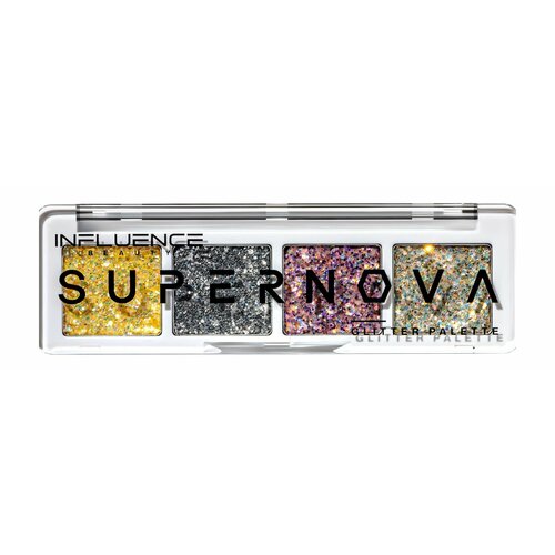 INFLUENCE BEAUTY Палетка глиттеров для лица Supernova на кремовой основе, 1,6 г палетка глиттеров influence beauty supernova 1 6 гр