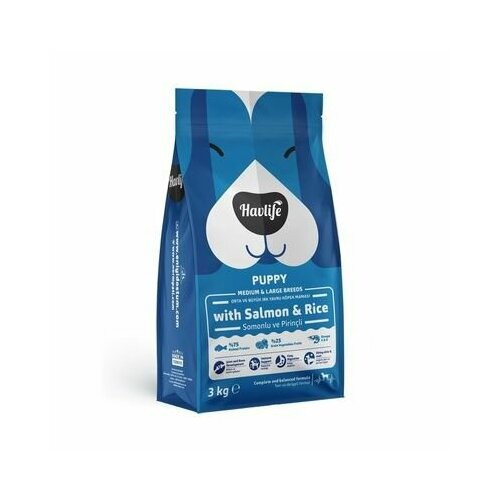 Havlife для щенков средних и крупных пород с лососем и рисом