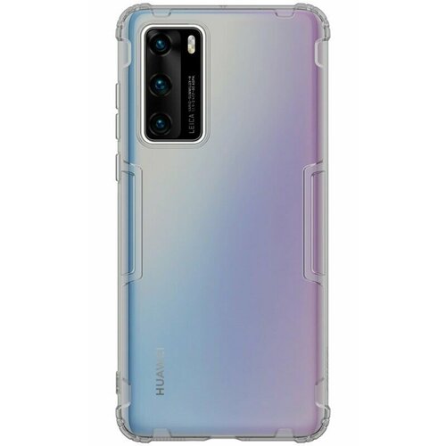 Накладка Nillkin Nature TPU Case силиконовая для Huawei P40 прозрачно-черная накладка nillkin nature tpu case силиконовая для huawei p20 lite nova 3e прозрачно черная