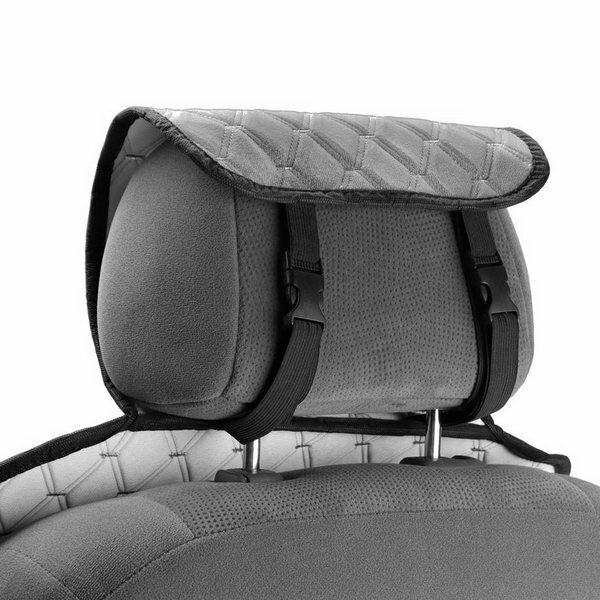 Накидка на переднее сиденье, велюр, размер 55 x 150 см, серый
