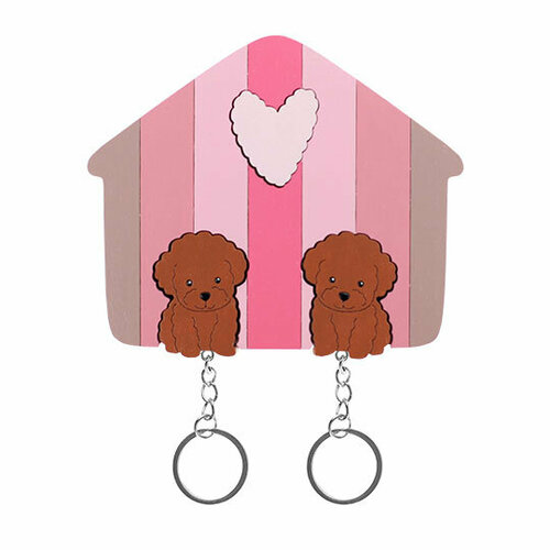 Ключница на два ключа 'Милый пудель'