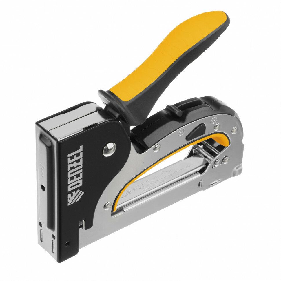 DENZEL Степлер мебельный, стальной корпус, быстрая загрузка, регул. силы удара, тип 53, 4-14 мм// Denzel ( 40211 )