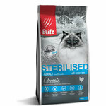 Blitz Classic Cat Sterilised сухой корм для взрослых стерилизованных кошек, с курицей - 400 г - изображение