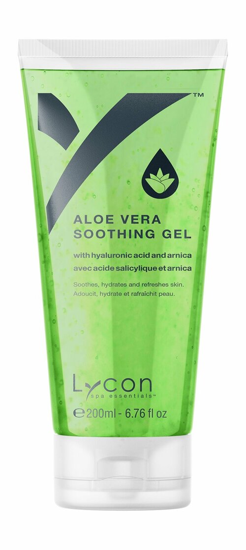 LYCON Гель для лица и тела успокаивающий Aloe Vera Soothing с алоэ вера и гиалуроновой кислотой, 200 мл