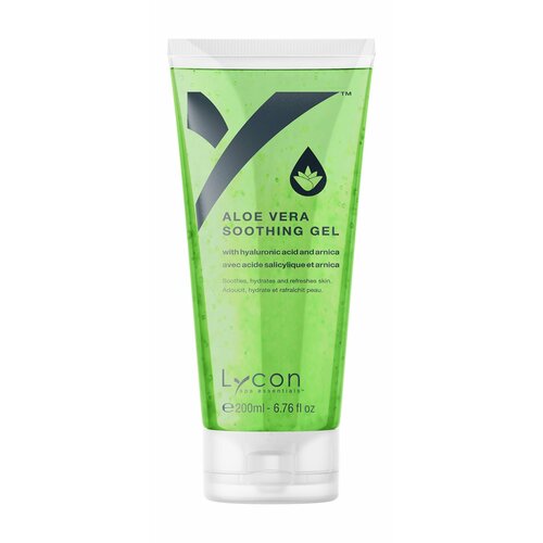 LYCON Гель для лица и тела успокаивающий Aloe Vera Soothing с алоэ вера и гиалуроновой кислотой, 200 мл успокаивающий гель с алоэ вера и гиалуроновой кислотой для лица и тела lycon aloe vera soothing gel 200 мл