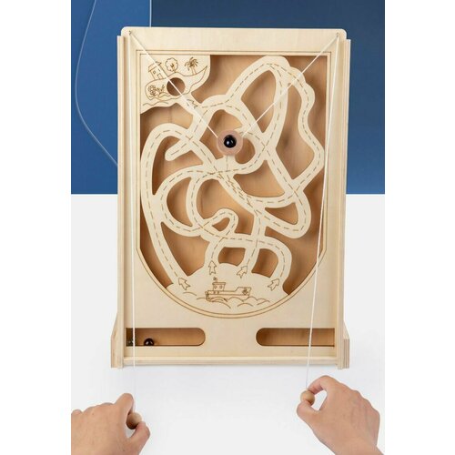 Игра Пинбол Лабиринт для родителей и детей, Интерактивная деревянная обучающая игрушка Монтессори материал монтессори игрушка сенсорная деревянная разборка набор винтов игра монтессори обучающая игрушка для детей мальчиков