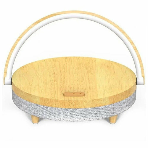 Xiaomi Колонка с беспроводным ЗУ Xiaomi Ezvalo Wireless Charging Music Desk Lamp Marble LYYD01 Wood дерево