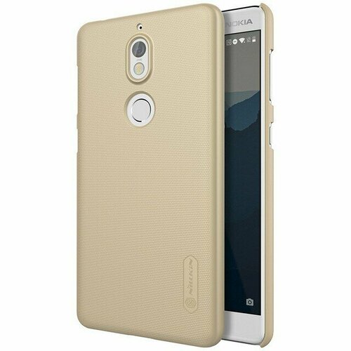 Накладка Nillkin Frosted Shield пластиковая для Nokia 7 Gold (золотистая) + пленка накладка nillkin frosted shield пластиковая для nokia 3 gold золотистая