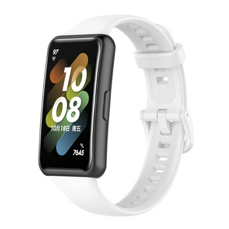 Силиконовый ремешок для Huawei Band 7 (белый)