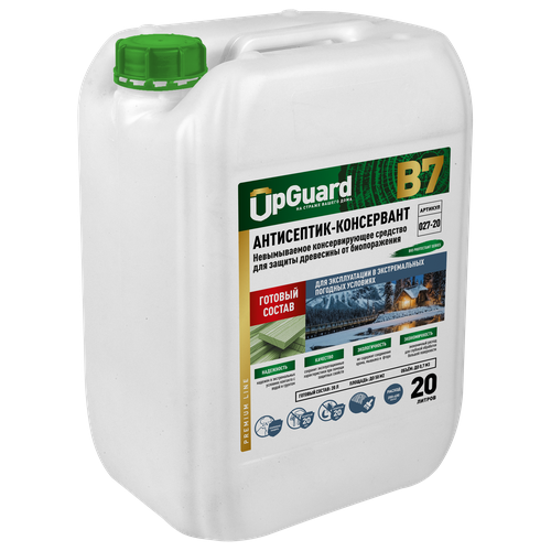 Невымываемый антисептик пропитка для дерева UpGUARD B7 - 20л, готовый состав для защиты древесины в экстремальных погодных условиях сроком до 55 лет.