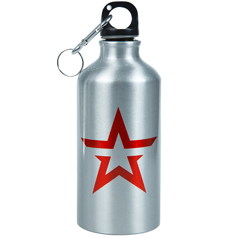 фото Термос металлический со звездой Армия России (3409142 размер 0,5 л, цвет Серебристый)