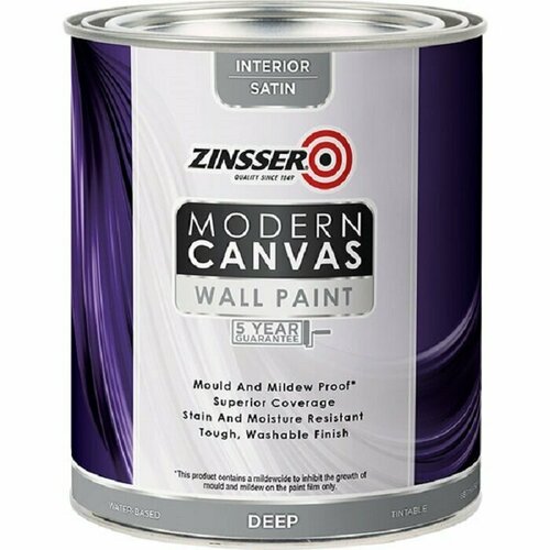 Краска Zinsser для внутренних работ Modern Canvas шелковисто-матовая