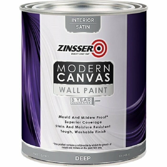 фото Краска Zinsser для внутренних работ Modern Canvas шелковисто-матовая