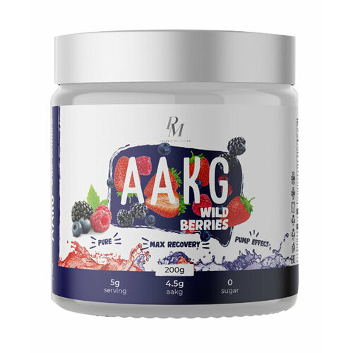 L-Аргинин, AAKG PM-Organic Nutrition, AAKG powder, 200 грамм, Дикая ягода fitrule aakg аминокислота аргинин 150г