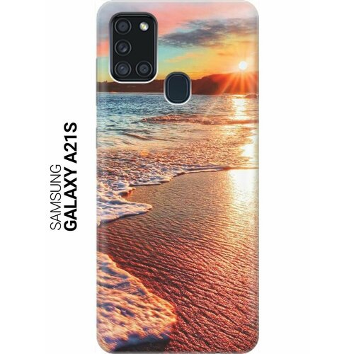 Ультратонкий силиконовый чехол-накладка для Samsung Galaxy A21s с принтом Залитый светом пляж ультратонкий силиконовый чехол накладка для samsung galaxy m31s с принтом залитый светом пляж