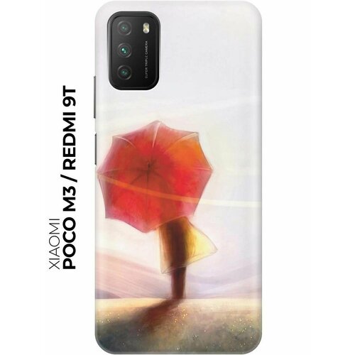 Чехол - накладка ArtColor для Xiaomi Poco M3 с принтом Красный зонтик чехол накладка artcolor для xiaomi poco m3 с принтом маки