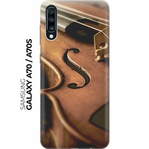 Силиконовый чехол Струны скрипки на Samsung Galaxy A70 / A70s / Самсунг А70 / А70 эс силиконовый чехол гитара на samsung galaxy a70 a70s самсунг а70 а70 эс