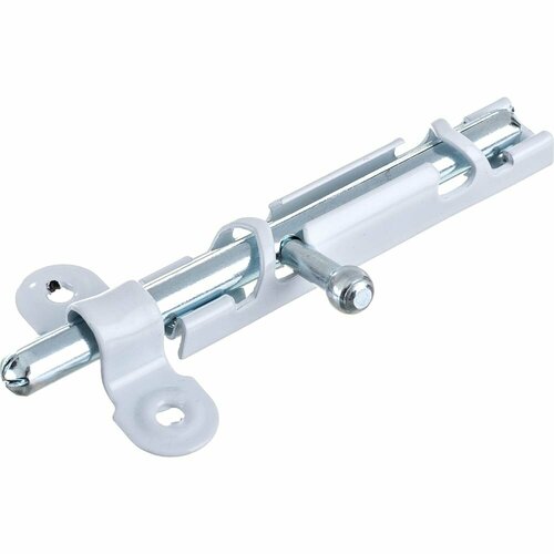 Накладная задвижка скобяной ЗТ-12 белый/цинк 002370