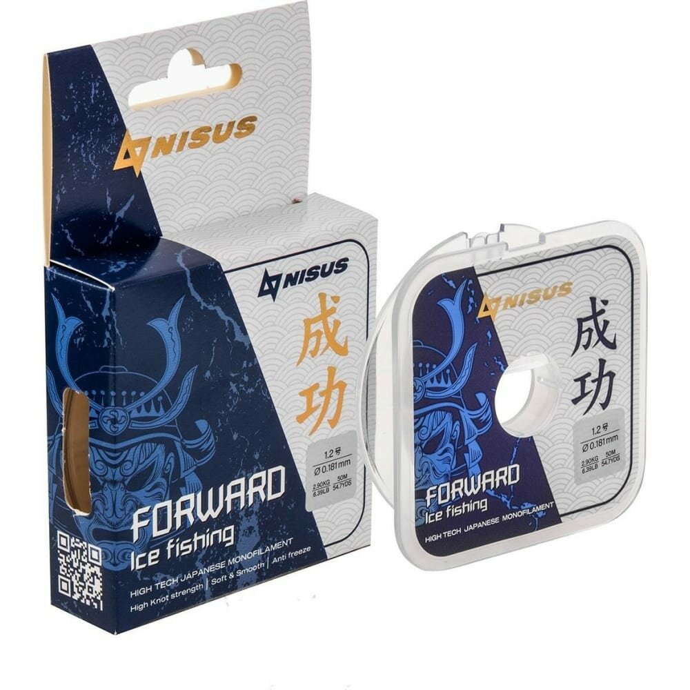 фото Леска Forward Ice Fishing, 0,181 мм/50 м, Nylon Transparent (N-FIF-0.181-50) Nisus