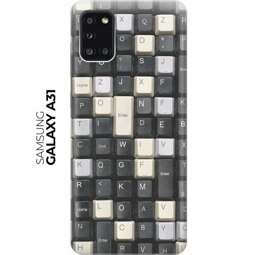 RE: PA Накладка Transparent для Samsung Galaxy A31 с принтом Черно-белые клавиши re pa накладка transparent для samsung galaxy a80 с принтом черно белые клавиши