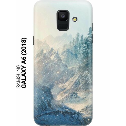 gosso ультратонкий силиконовый чехол накладка для samsung galaxy a6 2018 с принтом снежные горы GOSSO Ультратонкий силиконовый чехол-накладка для Samsung Galaxy A6 (2018) с принтом Снежные горы и лес