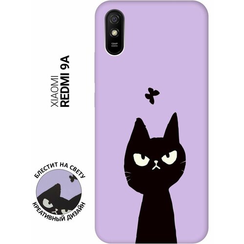 Силиконовый чехол на Xiaomi Redmi 9A, Сяоми Редми 9А Silky Touch Premium с принтом Disgruntled Cat сиреневый силиконовый чехол на xiaomi 12 lite сяоми 12 лайт silky touch premium с принтом disgruntled cat сиреневый