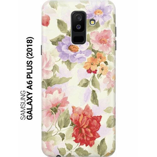 GOSSO Ультратонкий силиконовый чехол-накладка для Samsung Galaxy A6 Plus (2018) с принтом Нежные цветы gosso ультратонкий силиконовый чехол накладка для samsung galaxy a7 2018 с принтом нежные цветы