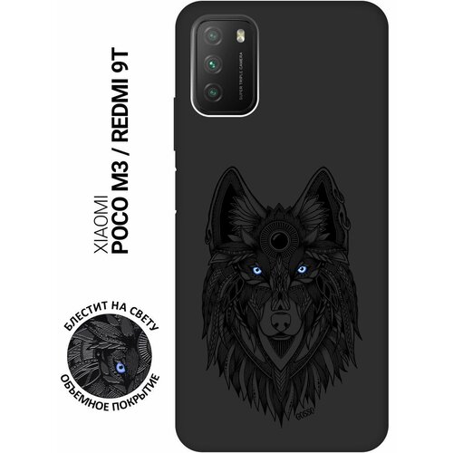 Ультратонкая защитная накладка Soft Touch для Xiaomi Poco M3 с принтом Grand Wolf черная ультратонкая защитная накладка soft touch для huawei y7 2019 с принтом grand wolf черная