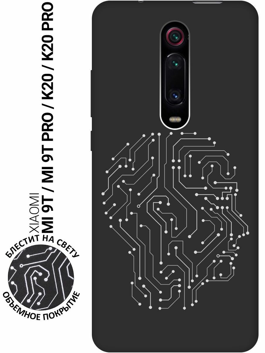 Матовый Soft Touch силиконовый чехол на Xiaomi Mi 9T / Mi 9T Pro / K20 / K20 Pro / Сяоми Ми 9Т / Ми 9Т Про с 3D принтом "Mindmap" черный