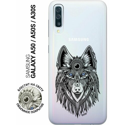 Ультратонкий силиконовый чехол-накладка для Samsung Galaxy A50 с 3D принтом Grand Wolf ультратонкий силиконовый чехол накладка для samsung galaxy a41 с 3d принтом grand wolf