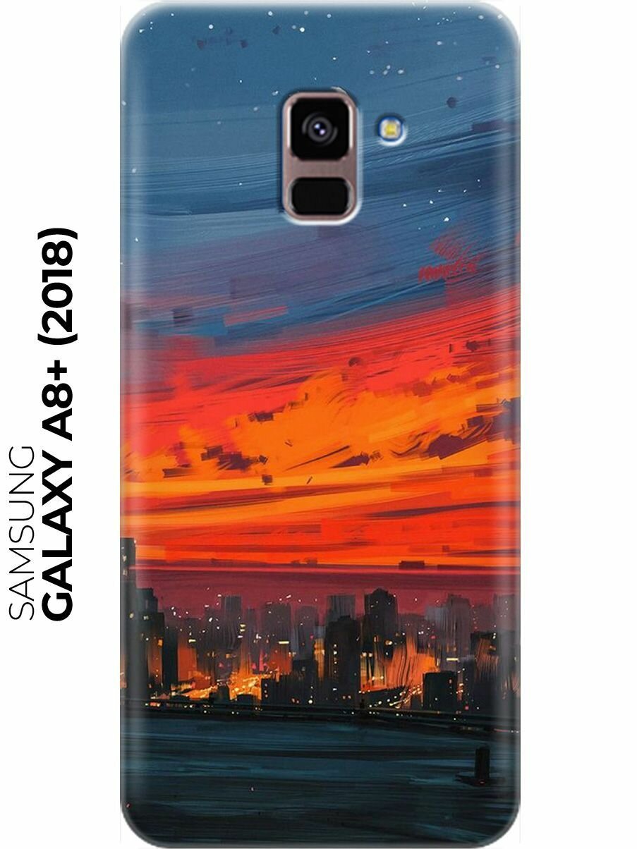 RE: PA Накладка Transparent для Samsung Galaxy A8+ (2018) с принтом "Ночь и мегаполис"