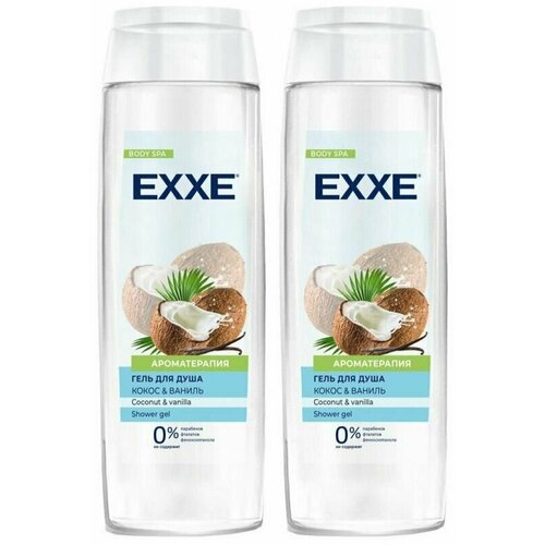 EXXE Гель для душа Кокос и Ваниль, 400 мл,2 шт гель для душа exxe кокос и ваниль 400 мл