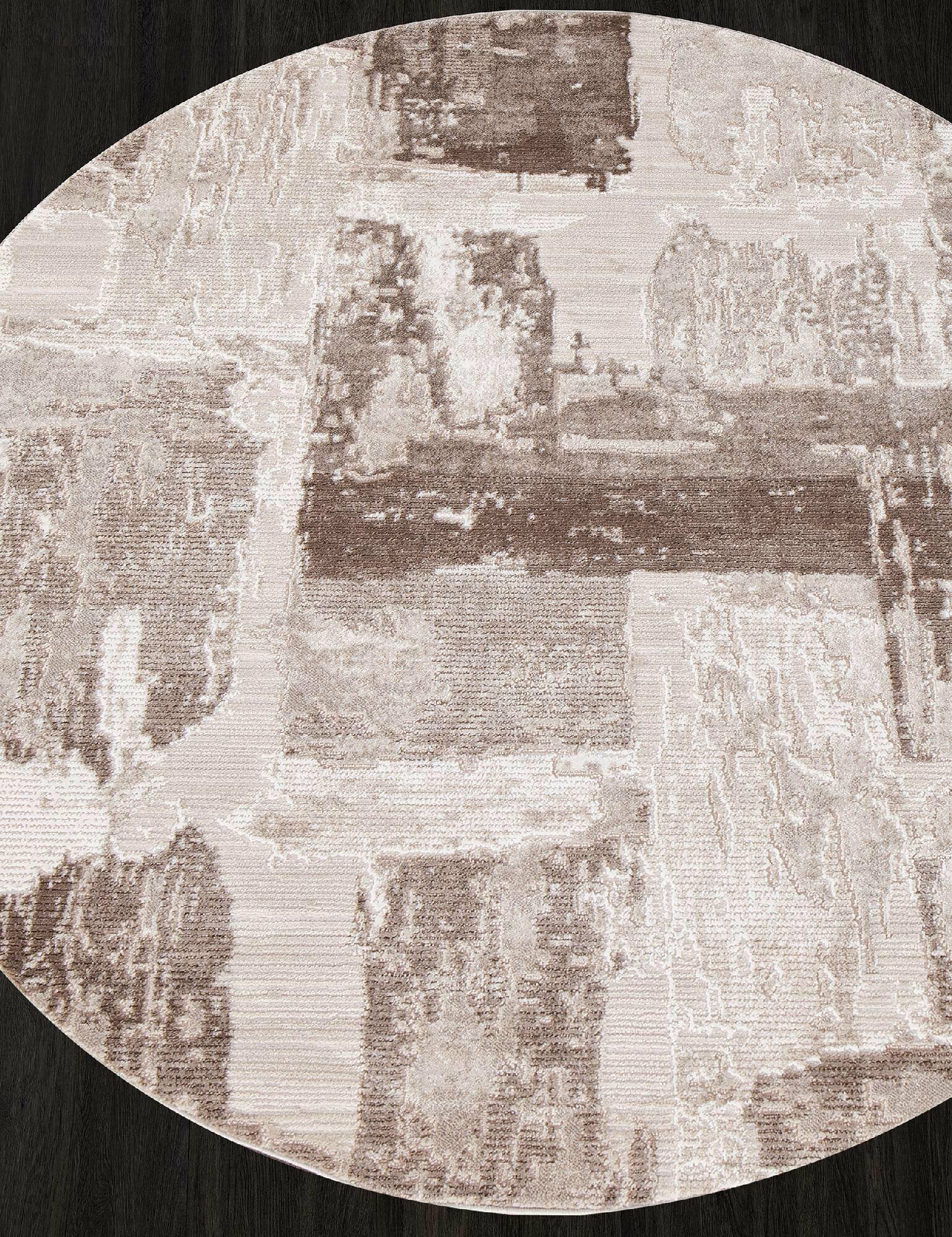 фото KARMEN HALI, Турция Ковер ARMINA 03710A BROWN / BROWN Круг 1.6x1.6 м.