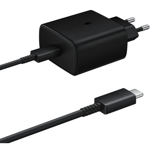 Сетевое зарядное устройство, для Samsung, с кабелем, USB Type-C, 45Вт, черное