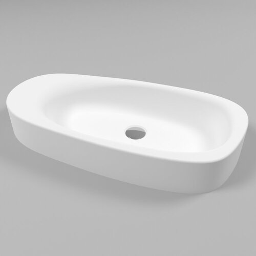 Раковина из искусственного камня Whitecross Moonstone F 70 см 0732.070035.200 накладная, белая матовая