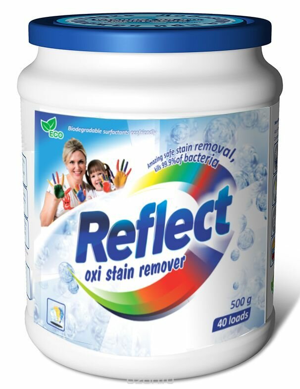 NEON Reflect Oxi Stain Remover Кислородный пятновыводитель универсальный в банке 500 гр на 20 стирок