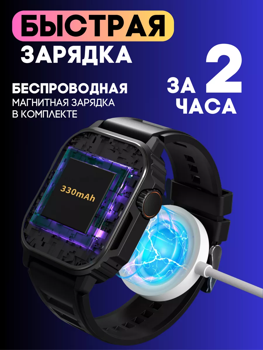 Смарт часы TW11 PREMIUM Series Smart Watch 49мм , 2 ремешка, iOS, Android, Bluetooth звонки, Уведомления, Черные