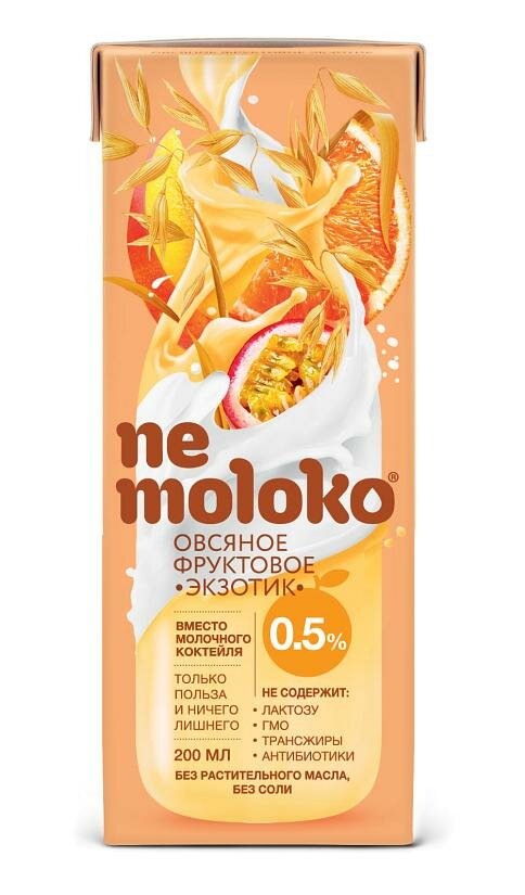 Напиток овсяный «Nemoloko» фруктовый Экзотик 0,2л пак