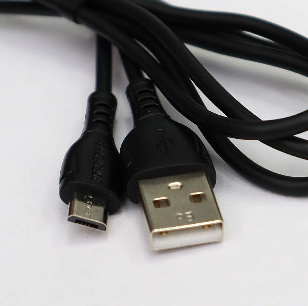 Кабель Borofone BX51 USB - microUSB, 1 м, чёрный