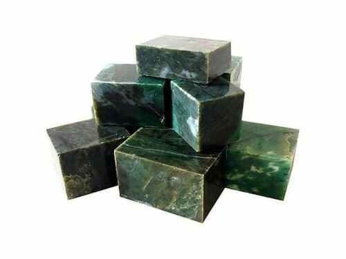 Камни для бани Нефрит пиленный (куб), 10 кг