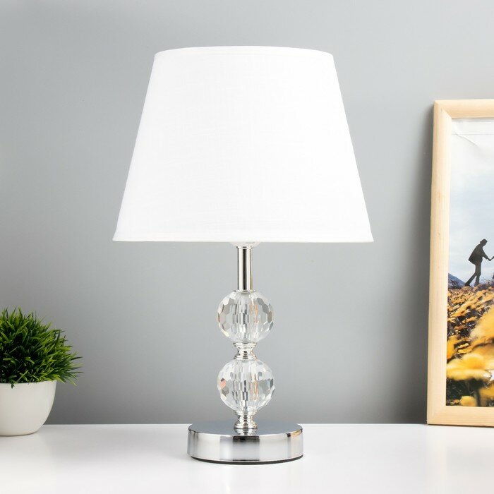 фото Настольная лампа "Булла-2" E27 40Вт хром 22,5х22,5х34,5 см