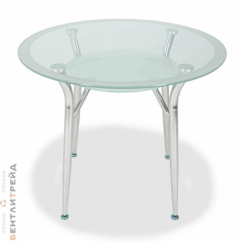 Стеклянный стол Виста песочный D80