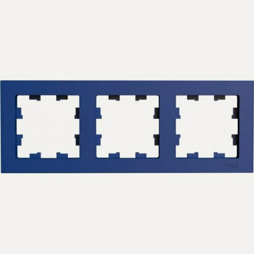 Изображение товара Рамка Systeme Electric (schneider Electric) AtlasDesign 3-постовая, универсальная, Аквамарин, ATN001103